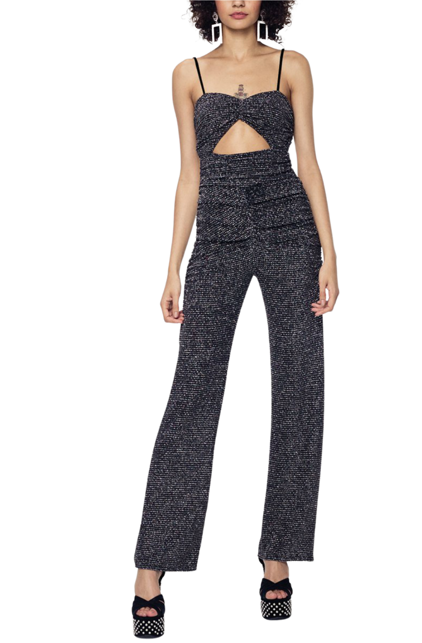 silver glitter jumpsuit